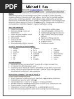 Michael E. Rau's Resume