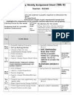 Tornado Biology Weekly Assignment Sheet