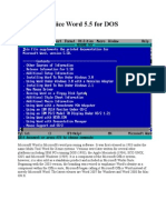 Microsoft Ofiice Word 5.5 For DOS