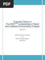 Final Evaluation Report of AIDET