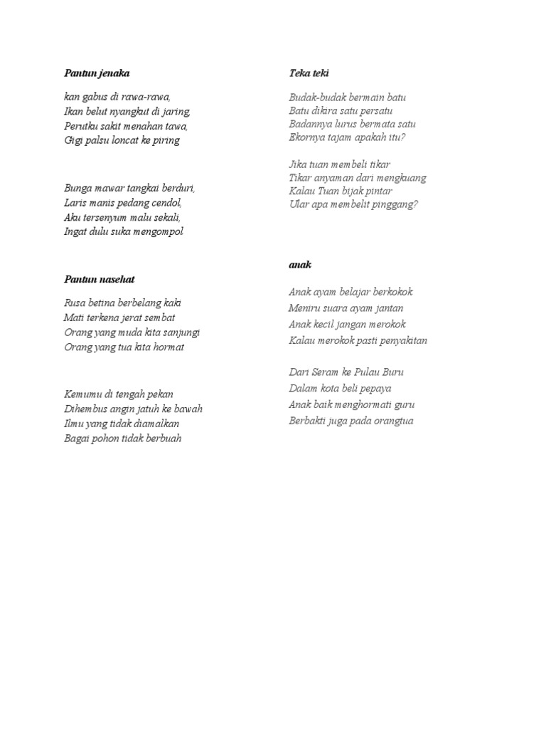 Pantun jenaka