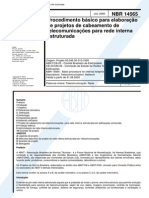 NBR 14565 Projetos de Cabeamento de Telecomunicacoes Para Rede Interna Estruturada