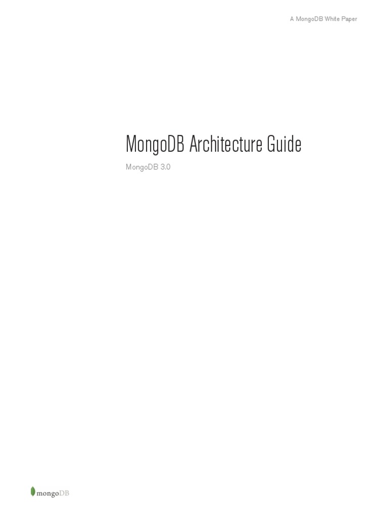 MongoDB Architecture Guide | PDF | Database Index | Mongo Db