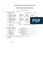 Data Kelengkapan Pada Upt Lokasi Radar Cuaca 2013