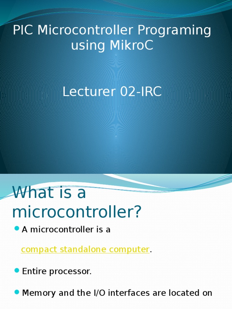PIC Microcontroller Programming with MikroC | PDF | Pic Microcontroller ...
