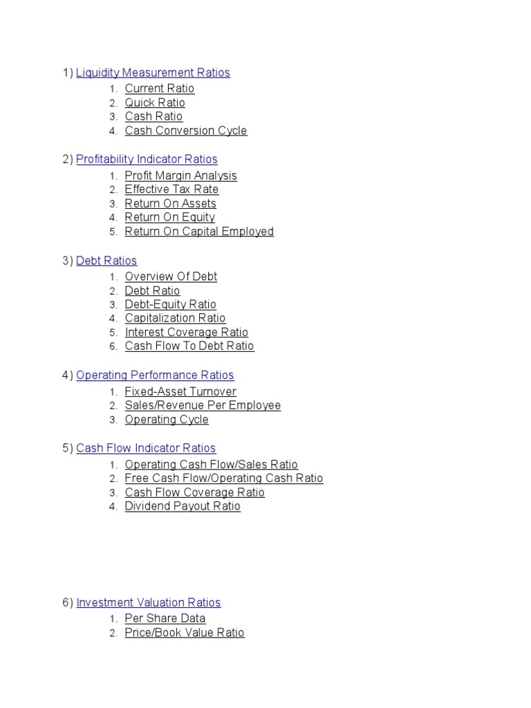 Comprehensive Guide to Financial Ratios | PDF | Career & Growth | Business