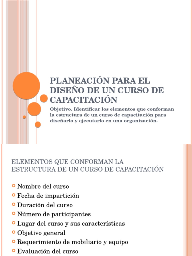 3 Planeación para El Diseño de Un Curso de Capacitación | PDF ...