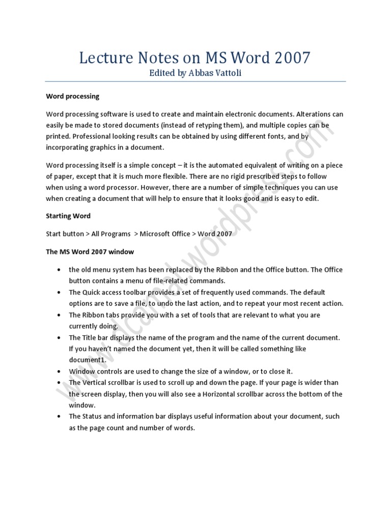ms-word-2007-lecture-notes-microsoft-word-hyperlink