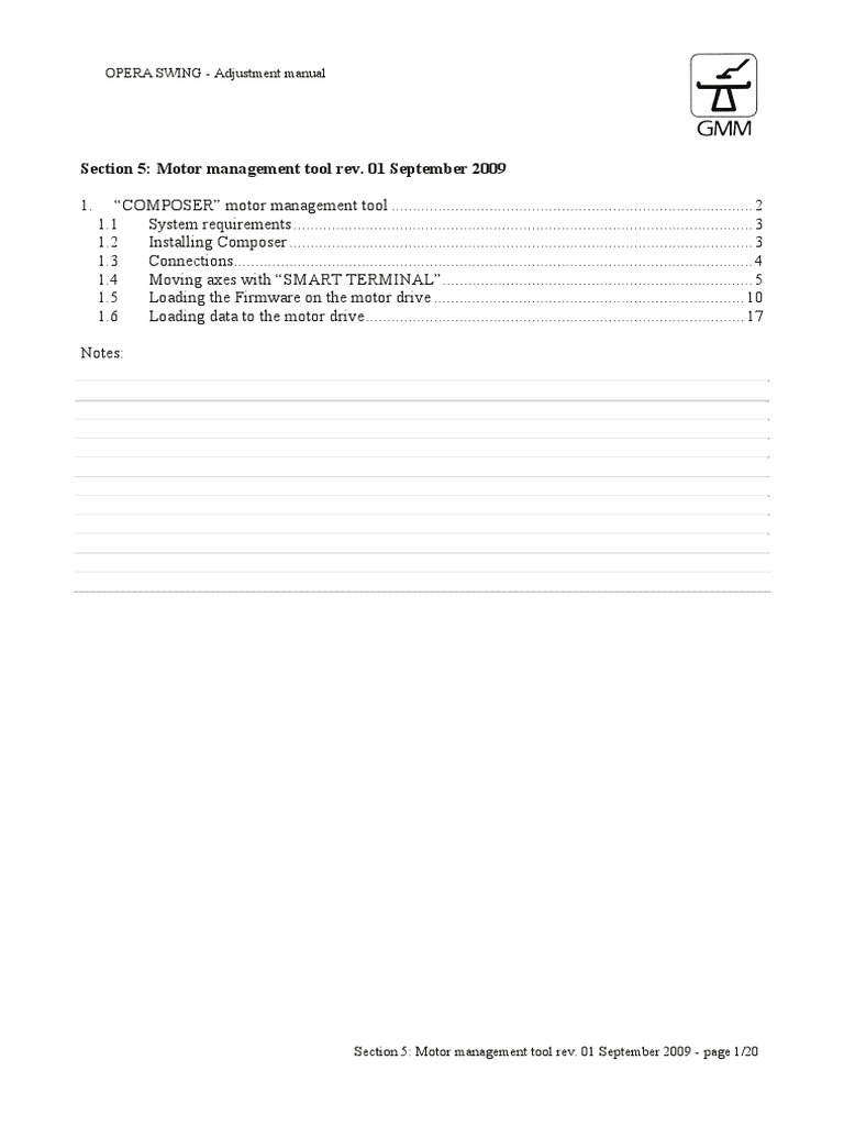 OPERA SWING Motor Management Guide | PDF | Personal Computers ...