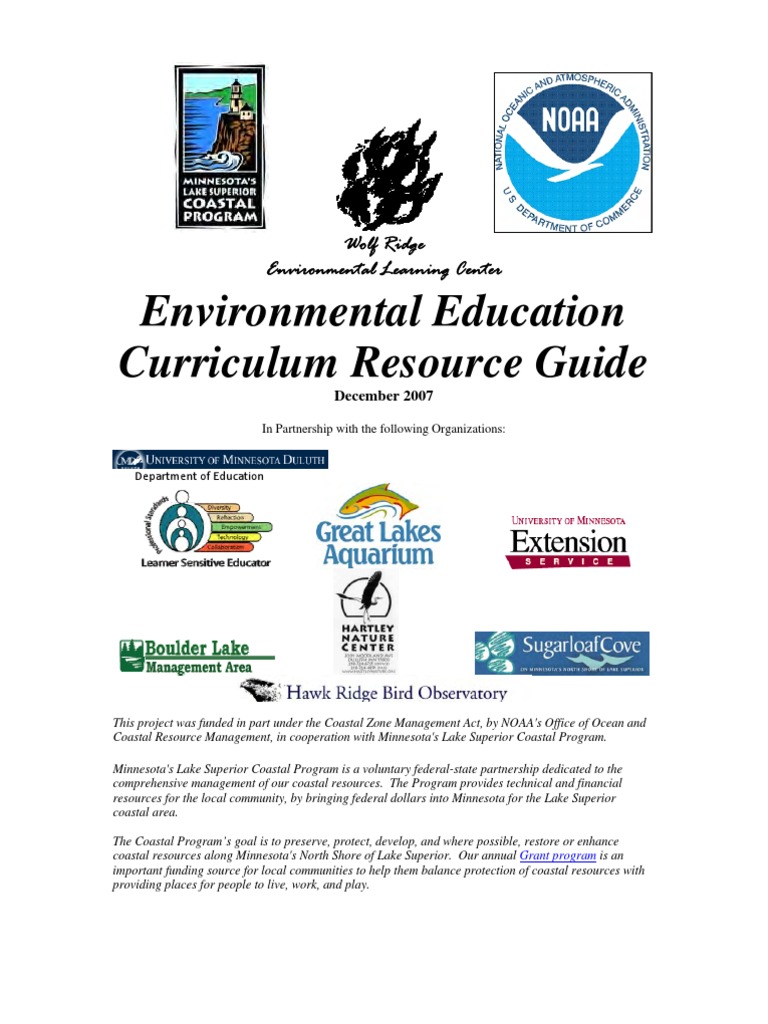 Environmental Education Curriculum Resource Guide (3061108