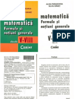 Matematica V-VIII, Formule, Notiuni Generale