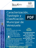 Caracterización y Tipología Municipal