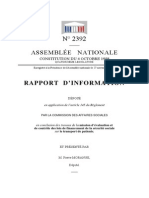 Rapport de l'Assemblée nationale sur le transport de patients (2014)