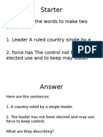 Lesson Plan Dictatorship Vs Democracy