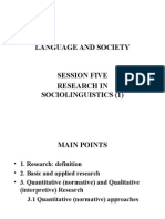 CO5 L&S Research in Sociolinguistics (1) 2LMA 2E 2RE Sem II