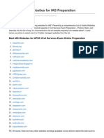 List of Useful Websites For IAS Preparation PDF