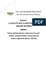 Solutii Pentru Reducerea Frecarii Dintre Componentele Mecanismului Motor Segmenti Piston Cilindru