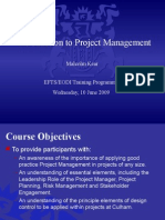 Introduction to Project Management