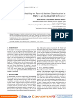 Impact of Node Mobility On Route Lifetime Distribution in Manets Using Qualnet Simulator