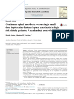 Jurnal Anestesi Continous Small Dose Bupivakain Vs Single Small Dose Bupivakain + Fentanyl Pada Geriatri