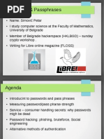 Passwords and Passphrases