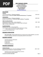 Academic CV of Farhad