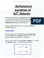 A Mathematical Description of BJT Behavior