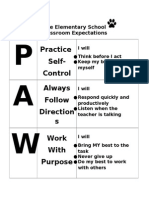 Practice Self-Control Always Follow Direction S Work With Purpose