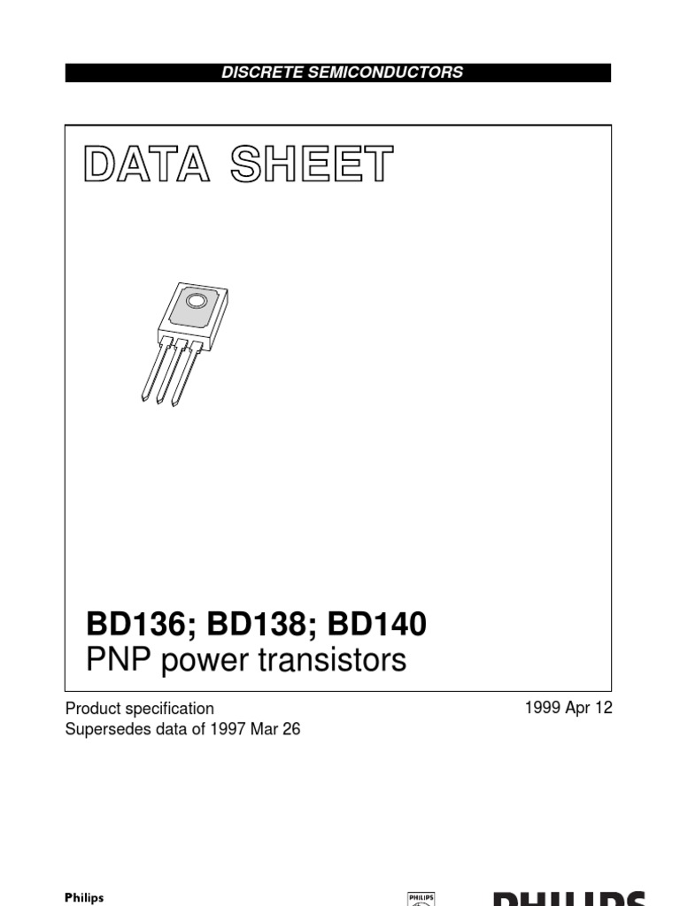Data Sheet: BD136; BD138; BD140