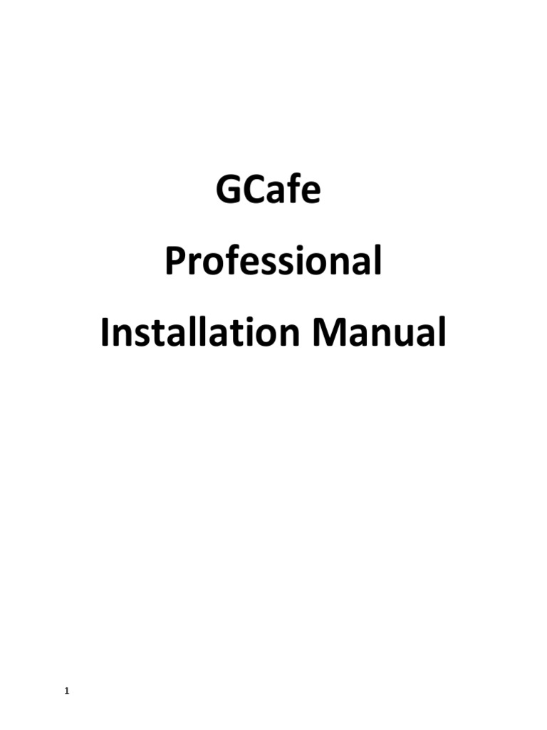 GCafePro Installation Guide | PDF | Installation (Computer Programs ...