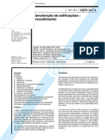 NBR 5674 - 1999 - Manutenção de Edificações - Procedimento