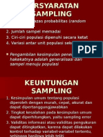 Persyaratan Sampling