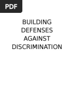 Download Building Defenses Against Discrimination by Liezel Lozada SN281227221 doc pdf