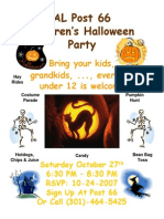 AL Post 66 Children's Halloween Party: Bring Your Kids, Grandkids,, Everyone Under 12 Is Welcome