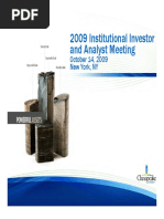 Download CHK Chesapeake Energy Oct 2009 Presentation by Ala Baster SN28123597 doc pdf