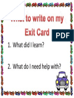 Exit Card