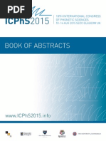 Book of Abstracts Icphs 2015 | PDF | Speech | Vowel