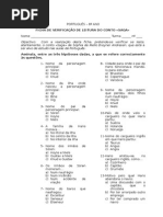 Ficha de Verificação da Leitura do conto «Saga»