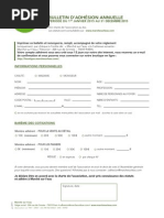 Marché sur l'Eau - Bulletin d'adhésion 2015