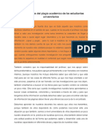 Aspectos Éticos Del Plagio Académico de Los Estudiantes Universitarios