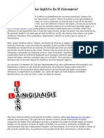 ¿Por Qué Estudiar Inglés En El Extranjero?
