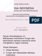 Bahan Perkuliahan Bahasa Indonesia 2011 (MKU)