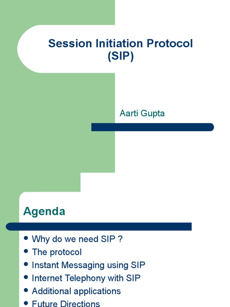 Overview of Session Initiation Protocol | PDF | Business | Computers