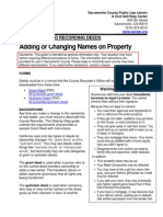 Deed Instructions From Sacramento Pro Bono