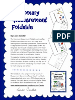 Free Customary Measurement Foldable