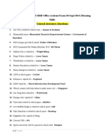 GA Questions - IBPS RRB Office Assitant Exam 28:sept:2014 (Morning Shift) General Awareness Questions