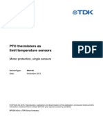 PTC Thermistors As Limit Temperature Sensors: Motor Protection, Single Sensors