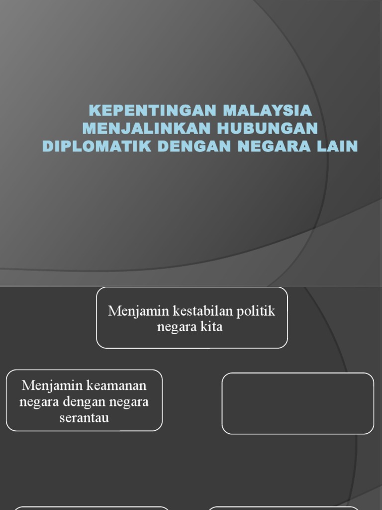 Kepentingan Malaysia Menjalinkan Hubungan Diplomatik Dengan Negara Lain Pdf