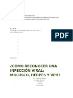 Infección Vira Molusco, Herpes y Vph