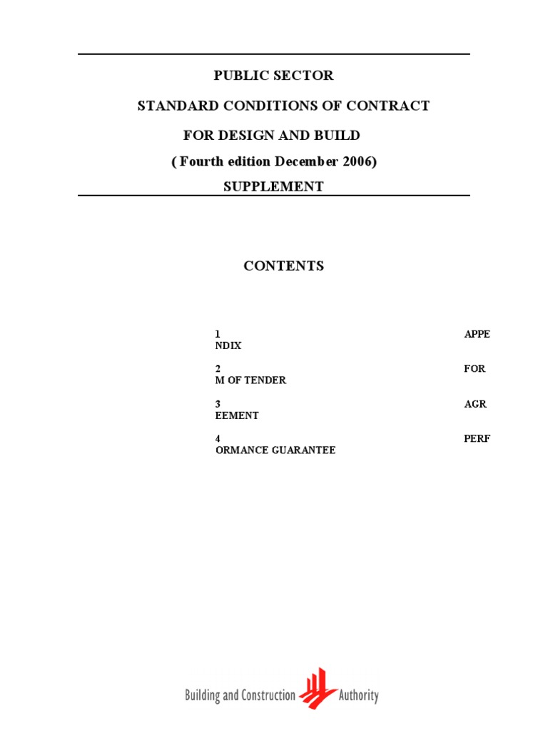 Public Sector Standard Conditions of Contract For | PDF | Guarantee ...